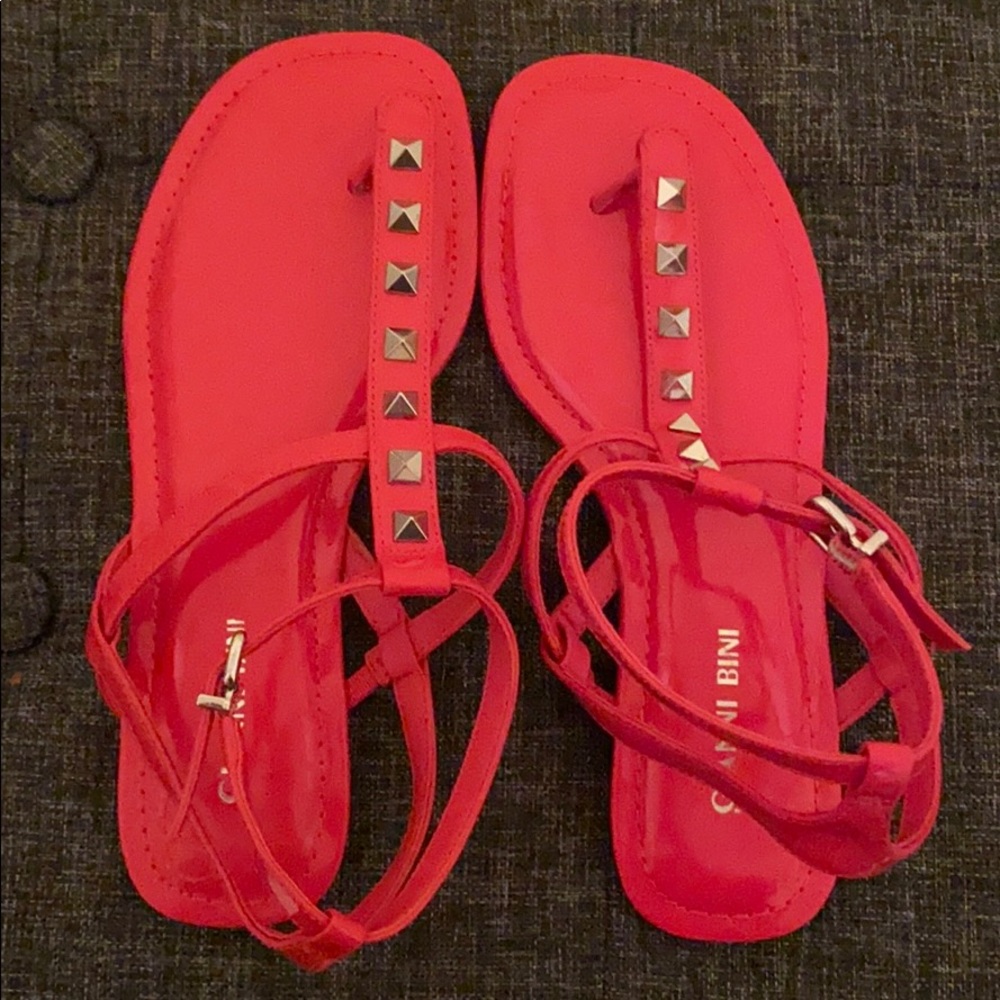 Gianni Bini Pink and Silver Sandals
